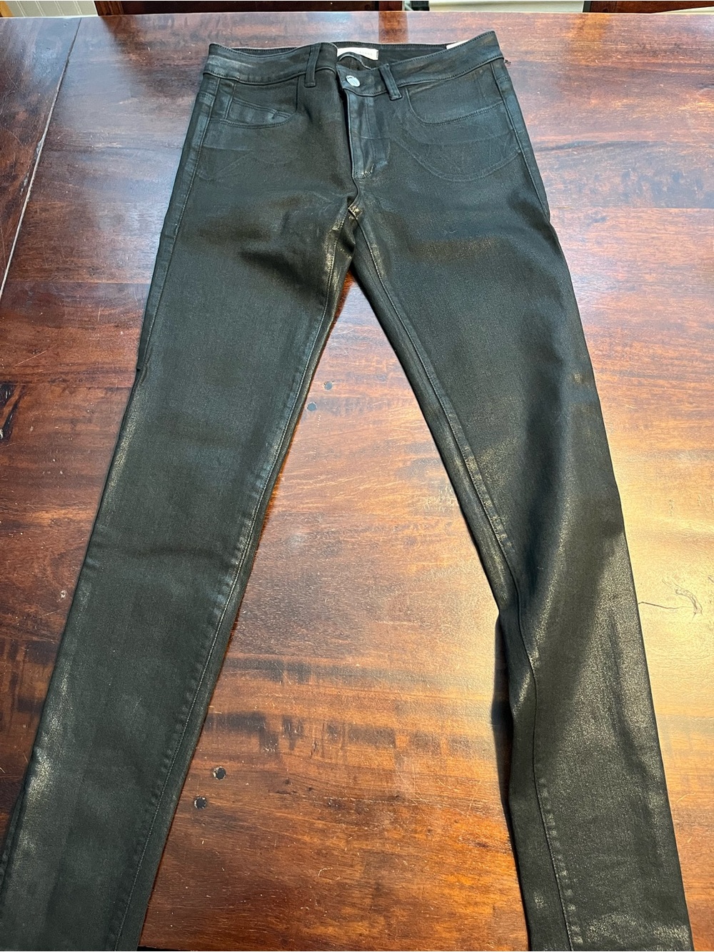 Black Coated Skinny Jeans – Sleek Women's Stretch Fit